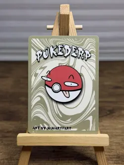 Meow (Mew) 7/7 - 1st Edition Pokederp First Print Fan Art- Pokemon Card - Image 2