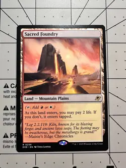 Trading card singles for Magic the Gathering: Sacred Foundry - Image 1