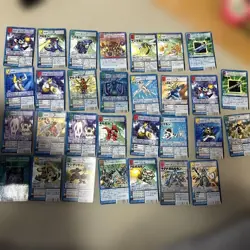 Digimon Card Lot 30 Cards Trading Card Set Bulk Authentic Genuine Rare - Image 1