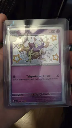 Pokemon Kadabra Card 149/091 Shiny Holo Rare Sv: Paldean Fates - Image 1