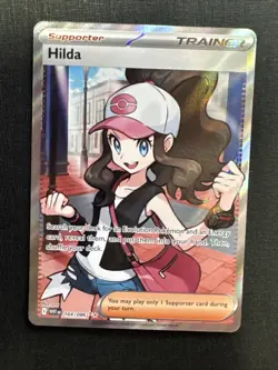 Hilda 164/086 White Flare Full Art Ultra Rare Holo Pokemon Card NM - Image 1