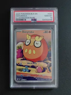 Pokemon Black Bolt Darumaka Card 97/86 PSA 10 - Image 1
