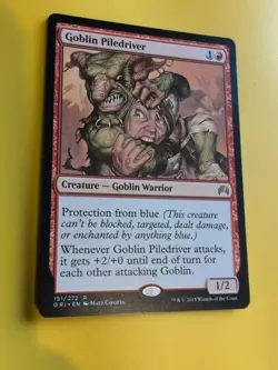 Goblin Piledriver. Origins. Goblin Warrior Magic the Gathering Card. - Image 2