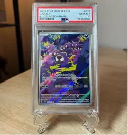 2024 POKEMON TEF EN-TEMPORAL FORCES ILLUSTRATION RARE #177 GASTLY PSA 10 - Image 1