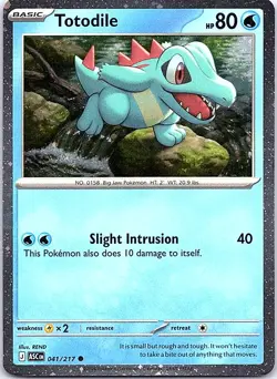 Totodile (Cosmos Holo) Holo Common Miscellaneous Cards & Products 041/217 NM - Image 1