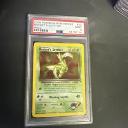 Pokemon Rocket's Scyther Holo PSA 9 MINT Gym Heroes 013/132 - Image 1