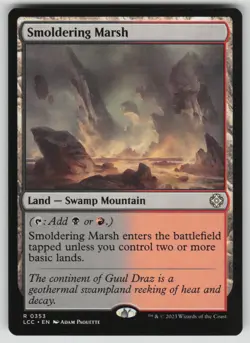 Smoldering Marsh Rare Commander: The Lost Caverns of Ixalan 353 MTG NM 2023 - Image 1