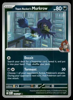 Team Rocket's Murkrow (Team Rocket) 126/217 Ascended Heroes Pokemon Reverse Holo - Image 1