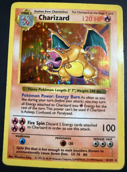 1999 Pokemon WOTC Nearly Complete 92/102 Shadowless Base Set MP with Charizard - Image 1