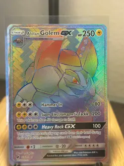 Alolan Golem GX 113/111 Secret Rare Crimson Invasion Pokemon TCG [Near Mint] - Image 1