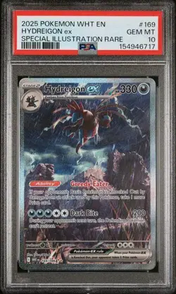 2025 Pokemon White Flare Hydreigon Special Illustration Rare #169 PSA 10 - Image 1