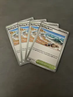 Surfing Beach 129/132 4x Playset - Pokemon Mega Evolution - NM - Image 1