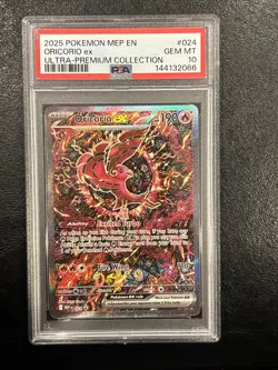 2025 POKEMON MEP EN ORICORIO EX 024 ULTRA-PREMIUM COLLECTION PSA 10 GEM MINT - Image 1