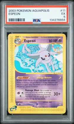 2003 POKEMON AQUAPOLIS #11 ESPEON PSA 5 - Image 1