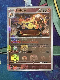 Emboar Master Ball Pattern 013/086 Pokemon Pokemon TCG White Flare Holo English - Image 1
