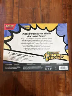 Pokemon Mega Feraligatr EX Box Ascended Heroes 4 Packs & Promos Brand New! 💦 - Image 2