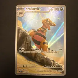 Pokemon Krokorok 136/086 Illustration Rare Black Bolt TCG - IR Full Art Holo - Image 1