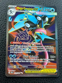 POKEMON TCG MEGA GRENINJA EX 100/086 Me04: CHAOS RISING HOLO - Image 1