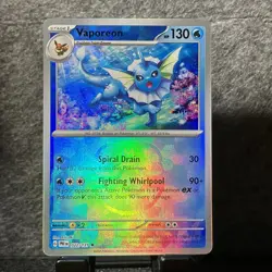 Pokemon TCG Sv8.5: Prismatic Evolutions Vaporeon Master Ball Holo 022/131 PRE EN - Image 1