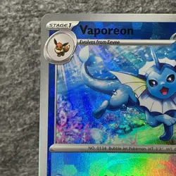 Pokemon TCG Sv8.5: Prismatic Evolutions Vaporeon Master Ball Holo 022/131 PRE EN - Image 2
