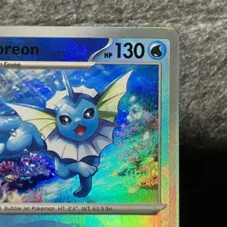 Pokemon TCG Sv8.5: Prismatic Evolutions Vaporeon Master Ball Holo 022/131 PRE EN - Image 3