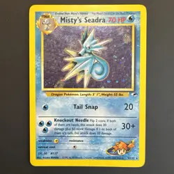 Pokemon Misty's Seadra Holo Rare Gym Heroes 9/132 Stage 1 70HP 2000 English - Image 1