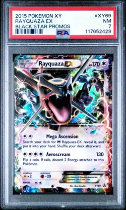 2015 POKEMON BLACK STAR PROMO RAYQUAZA #XY69 PSA 7 NM #117652429 - Image 1