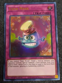 Yugioh Toon Mask DLCS-EN079 Ultra Rare 1st Ed Gold NM - Image 1