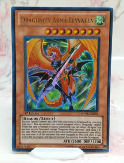 Yugioh - Dragunity Arma Leyvaten SDDL-EN001 Ultra Rare 1st Edition - NM/M - Image 1