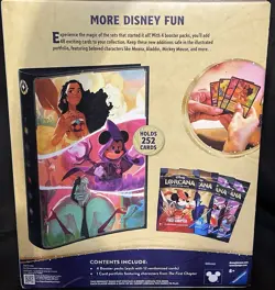 TCG Disney Lorcana Portfolio Bundle 4 Booster Packs & 1 Card Portfolio - Image 2