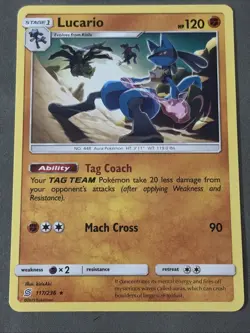Lucario 117/236 Regular Rare Unified Minds Pokemon Card - Image 1