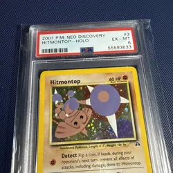 HITMONTOP #3/75 PSA 6 EX MINT Neo Discovery Holo Rare Pokemon Card - Image 2