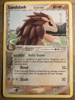 Sandslash Pokemon Card Delta Species 27/113 LP - Image 1