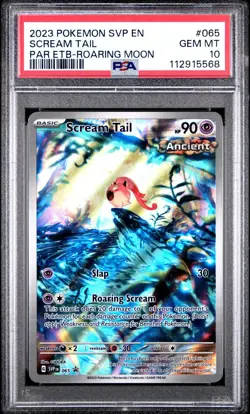 2023 POKEMON PARADOX RIFT ROARING MOON ETB PROMO SCREAM TAIL SVP 065 PSA 10 - Image 1