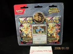 Pokemon Mega Evolution Ascended Heroes 2 Booster Pack Komala Card Coin Blister - Image 1