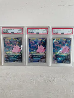 PSA 10 Clefairy AR 086/080 Sequential Set of 3 Japanese Pokemon Card M3 - Image 1