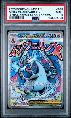 Pokemon Mega Charizard 023 PSA 9 UPC Graded Card Phantasmal Flames Promo UK - Image 3