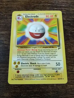 Pokemon Base Set 2 Electrode 25/130 Rare Non Holo NM-MINT - Image 1