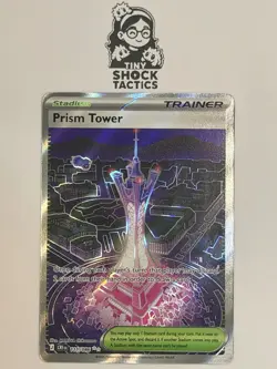 Pokemon Prism Tower - 111/086 - ME04: Chaos Rising Trainer Stadium Full Art NM - Image 1