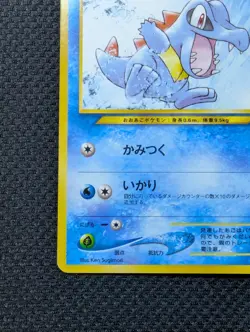 Totodile Japanese Neo Genesis Pokemon card old back US seller - Image 3