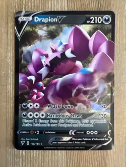 Drapion V 106/185 Vivid Voltage Ultra Rare Pokemon Card NM - Image 1