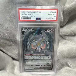 Pokemon 2023 Crown Zenith Galarian Gallery Zacian V GG48/GG70 FA Holo PSA 10 EN - Image 1