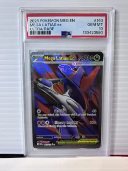 2025 POKEMON MEG EN-MEGA EVOLUTION ULTRA RARE #163 MEGA LATIAS EX PSA 10 - Image 1