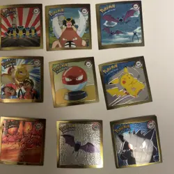 Lot Of 15 Vintage 1999 Pokemon Stickers Gengar R02 Gold Bordered Holo Series 1 - Image 4