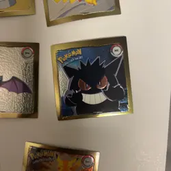 Lot Of 15 Vintage 1999 Pokemon Stickers Gengar R02 Gold Bordered Holo Series 1 - Image 5