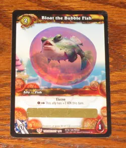WOW World of Warcraft TCG Loot Card Bloat the Bubble Fish Purple Puffer Pet New - Image 1