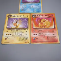 Pokemon Card Dark Vaporeon Jolteon Flareon Old Back 1997 EX-VG Japanese s752 - Image 4