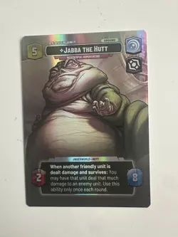Jabba the Hutt 1022 V2 Star Wars Unlimited TCG Card SEC SECRETS OF POWER - Image 1