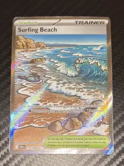 POKEMON TCG Chaos Rising SURFING BEACH Full Art Trainer Card 114/086 - Image 1