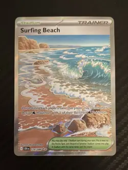 POKEMON TCG Chaos Rising SURFING BEACH Full Art Trainer Card 114/086 - Image 2